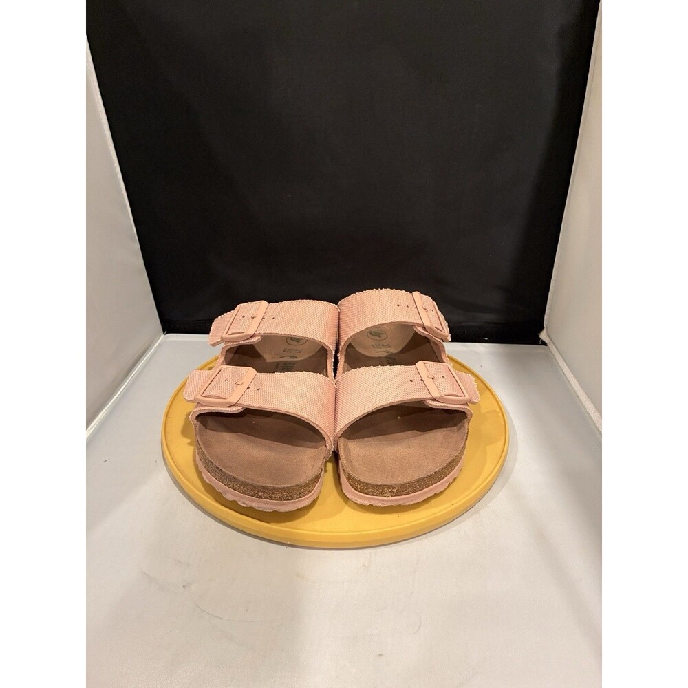 Birkenstock Pink Vegan Two-Strap Buckle Slide Sandals Womens EU 37 US 6.5